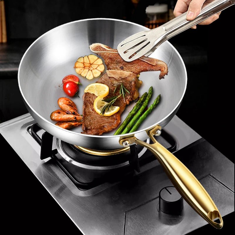 Stainless Steel Frying Pan - LuxeCook 7-Layer Induction Design