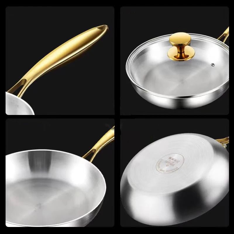 Stainless Steel Frying Pan - LuxeCook 7-Layer Induction Design