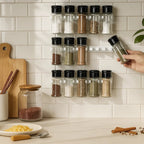 Spice Rack Organizer - CulinaryCraft Self-Adhesive Wall Mount