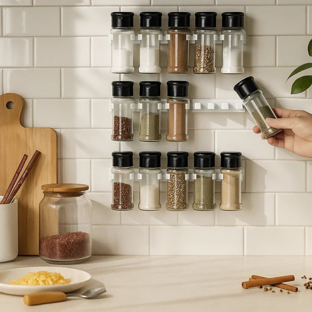 Spice Rack Organizer - CulinaryCraft Self-Adhesive Wall Mount