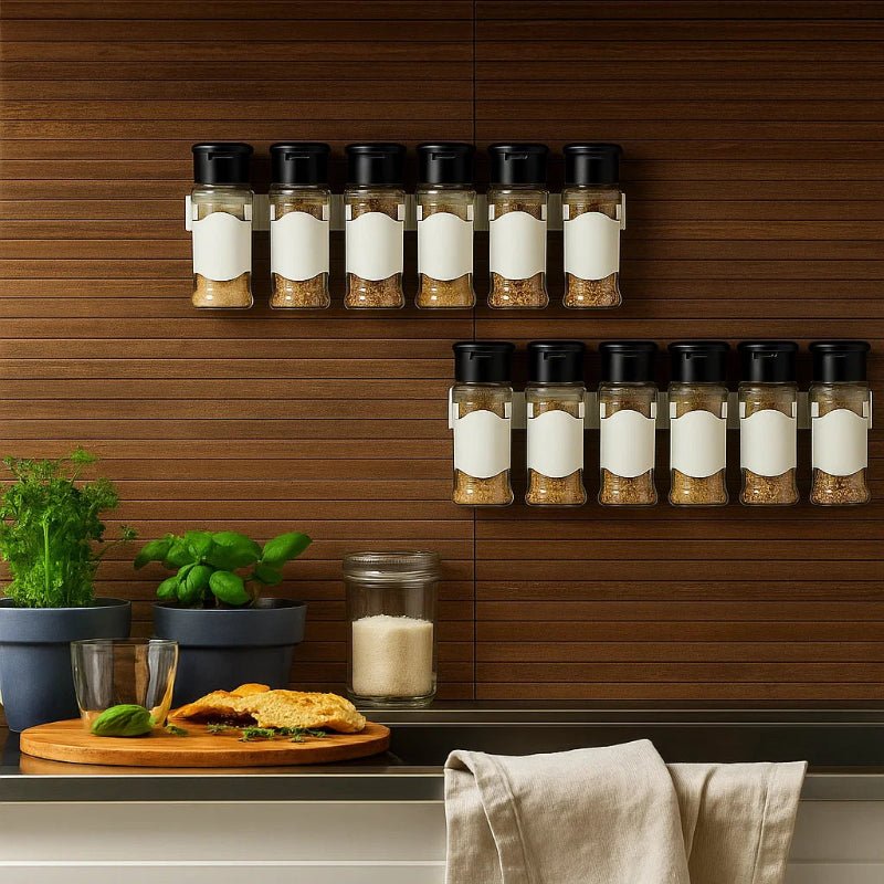 Spice Rack Organizer - CulinaryCraft Self-Adhesive Wall Mount