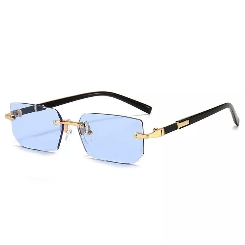 UV400 Rectangular Frameless Sunglasses - LuxeVision