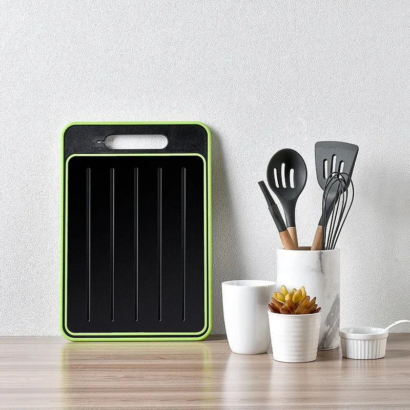 Double-Sided Cutting Board with Defrosting Plate - ChefCraft