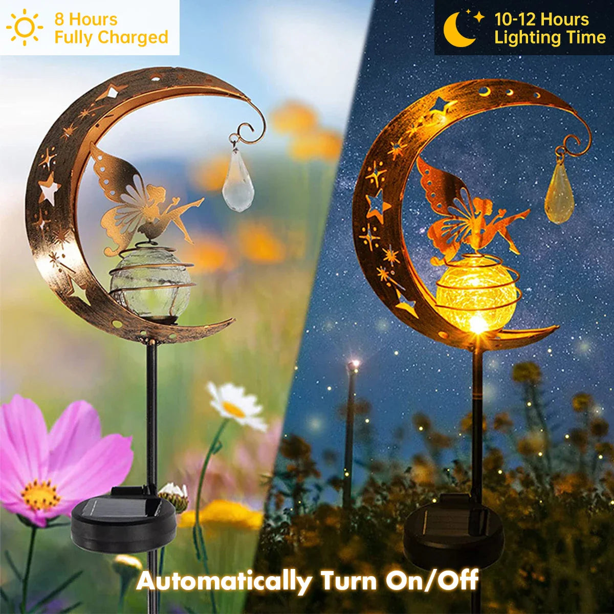 Moon Fairy Solar Light - Luminara Elegance
