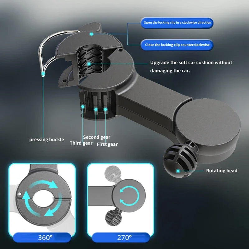 Dual-Head USB Car Fan - AeroBreeze 360° Adjustable Cooling