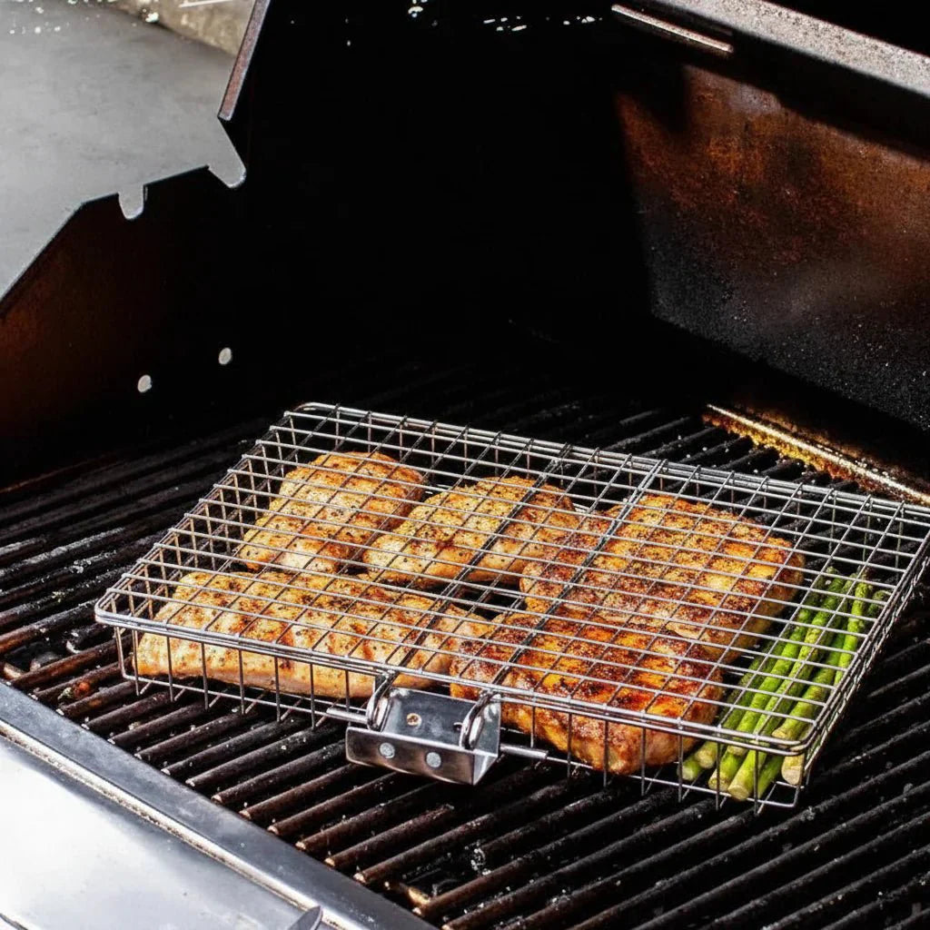 Grill Basket - EmberCraft Foldable Stainless Steel BBQ Tool