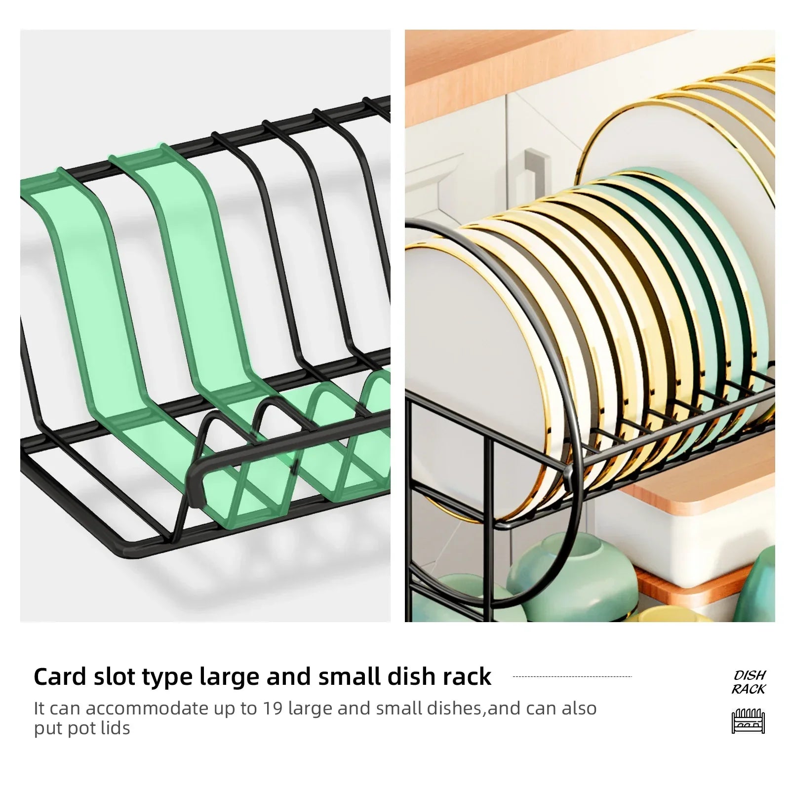 2-Tier Dish Drying Rack with Cutlery Holder - LuxeHome