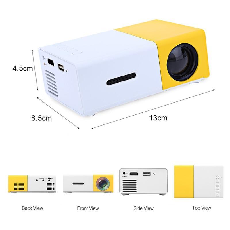 Mini LED Projector - LuxeBeam 600 Lumen HDMI Home Player