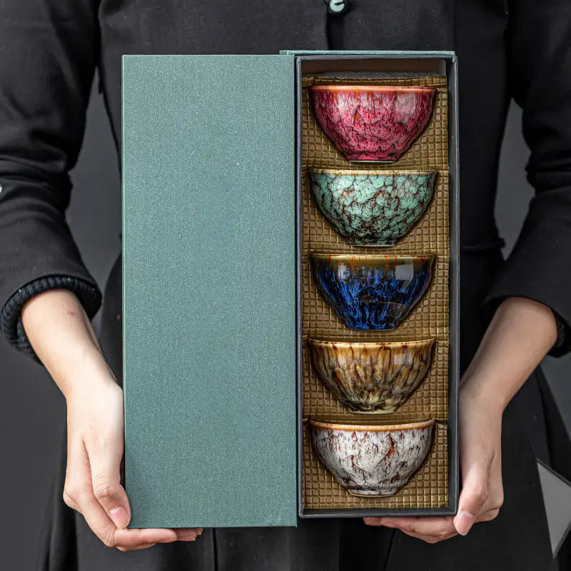 Ceramic Five Elements Tea Set - ZenAura Collection