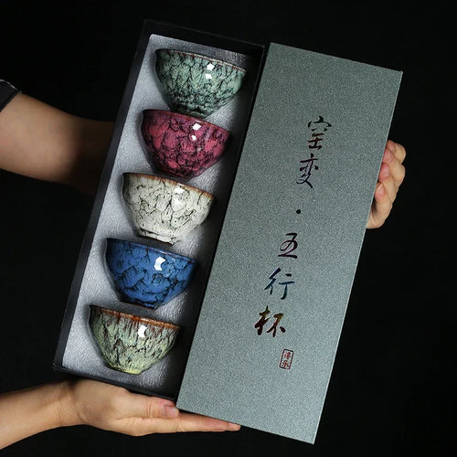 Ceramic Five Elements Tea Set - ZenAura Collection