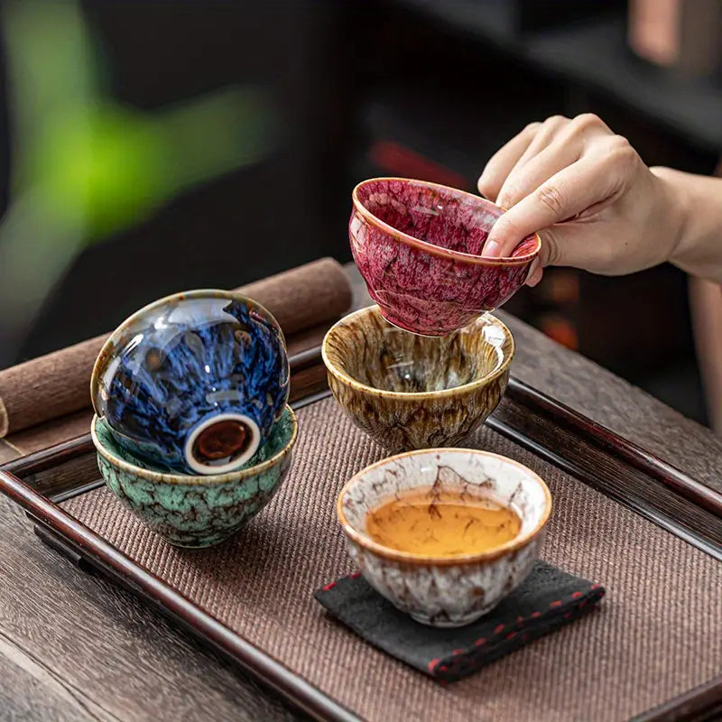 Ceramic Five Elements Tea Set - ZenAura Collection
