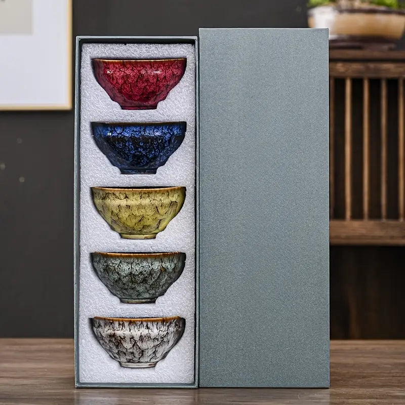 Ceramic Five Elements Tea Set - ZenAura Collection