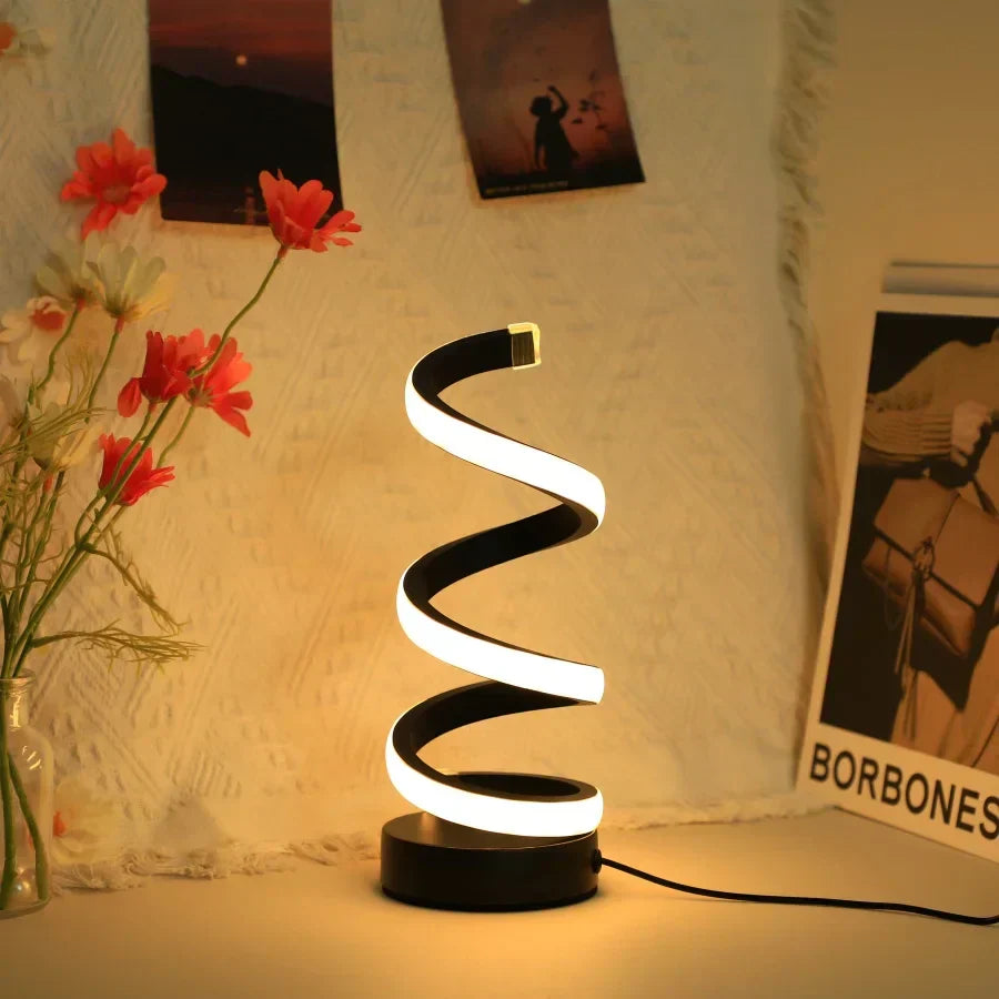 S-Shaped Desk Lamp with Adjustable Brightness - LumaCraft