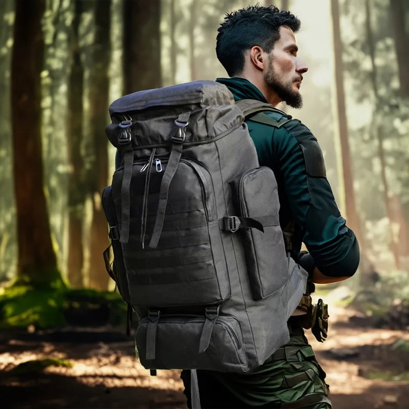 AdventurePro Large Waterproof Hiking Backpack - 80L Capacity