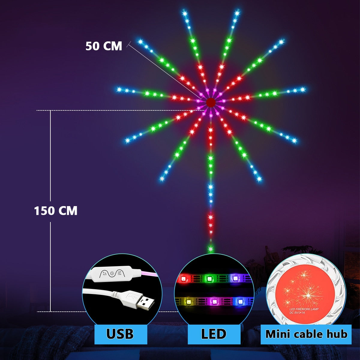 Firework Lights - LuminaGlow