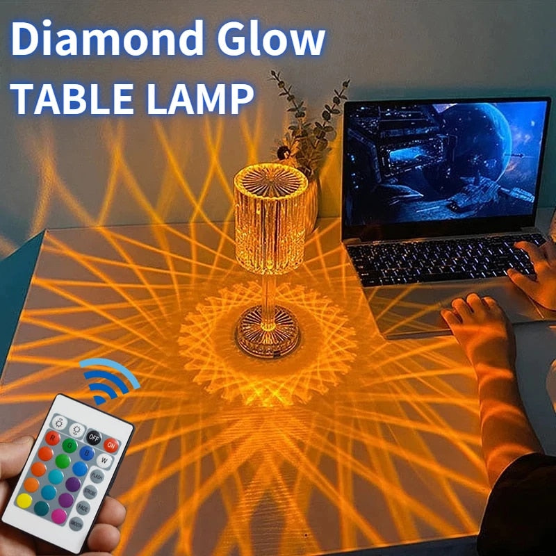 Diamond Crystal Lamp - LuxeGlow