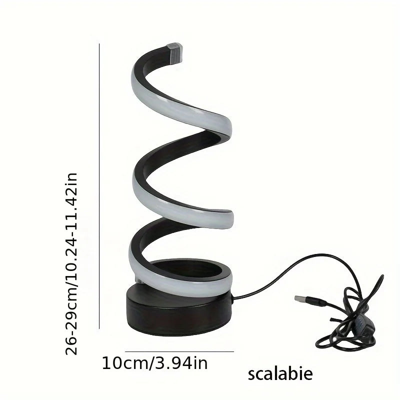 S-Shaped Desk Lamp with Adjustable Brightness - LumaCraft