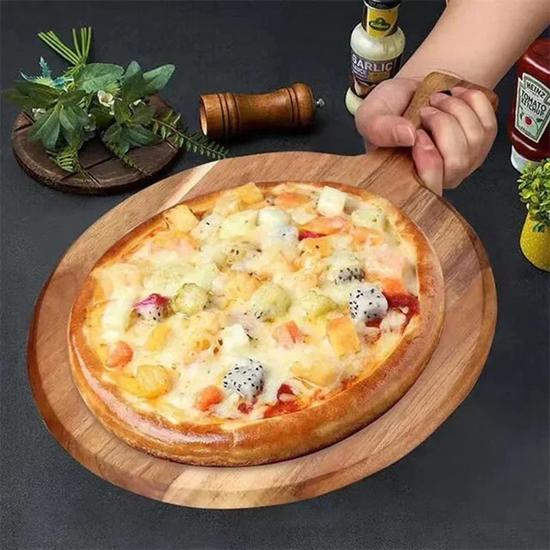 Acacia Wood Pizza Peel & Serving Board - ArtisanCraft