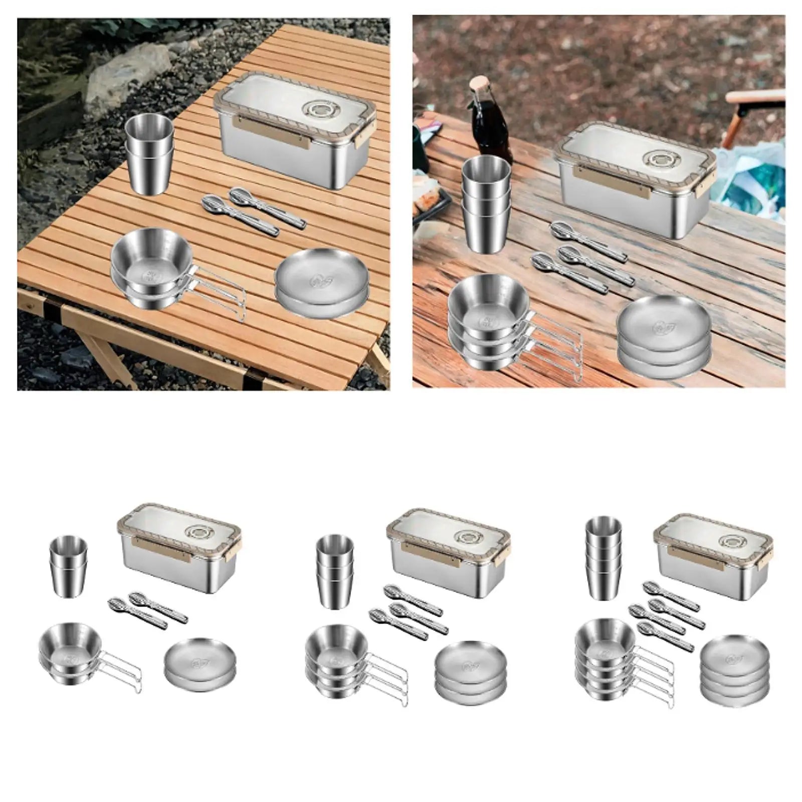 Stainless Steel Camping Mess Kit - TrailBlaze Essentials