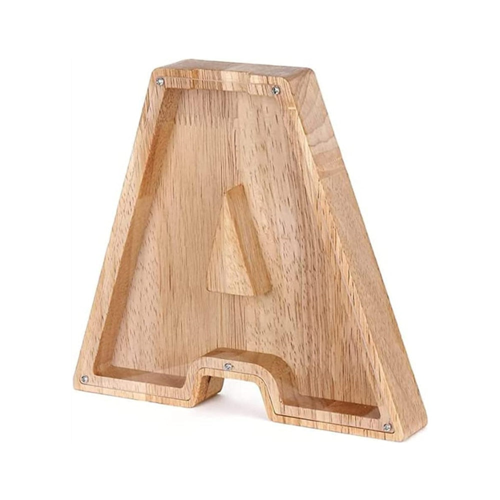 Wood Alphabet Piggy Bank - SaveWise