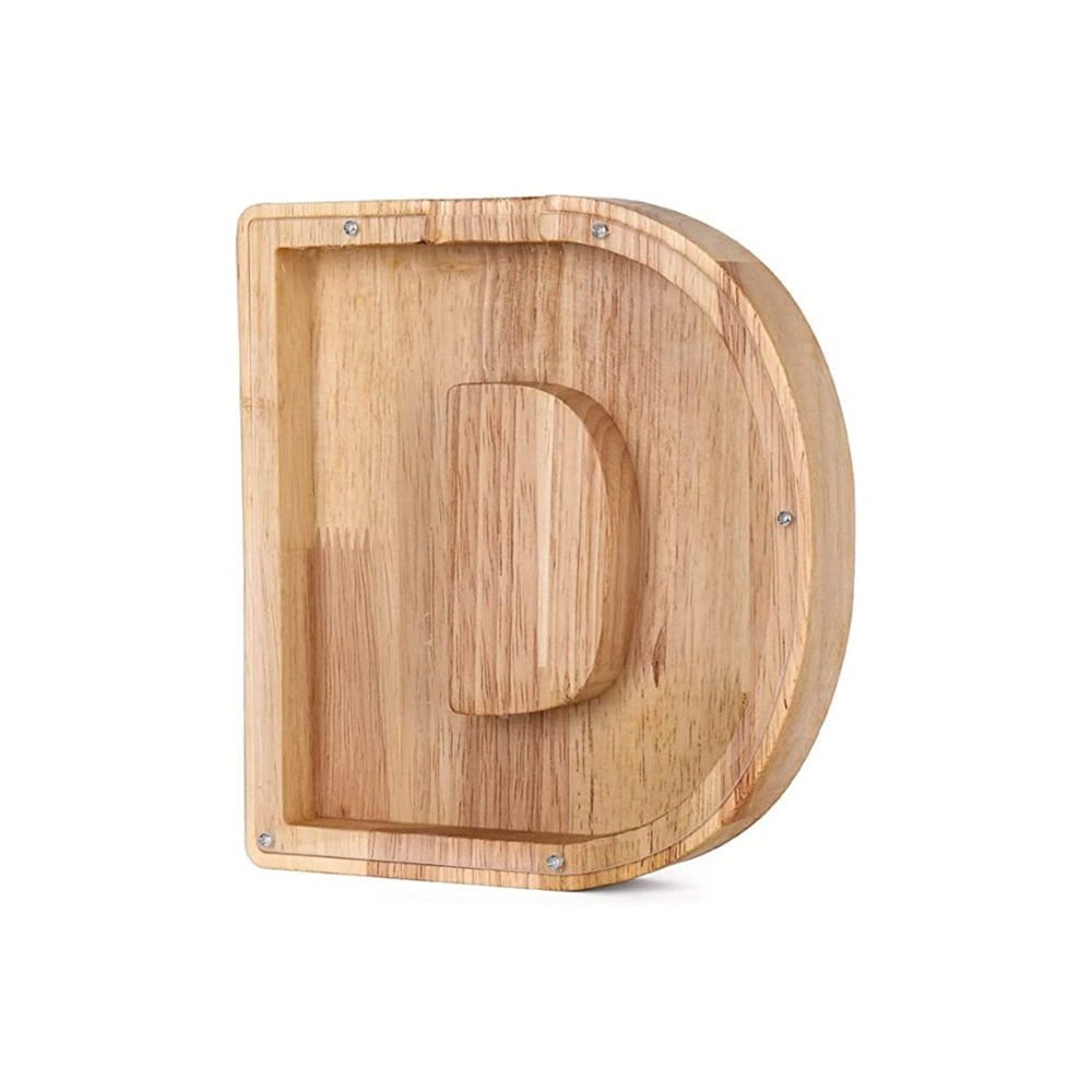 Wood Alphabet Piggy Bank - SaveWise