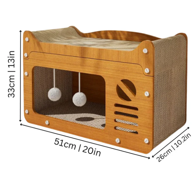 Cat House with Integrated Play Area - Purrfect Haven