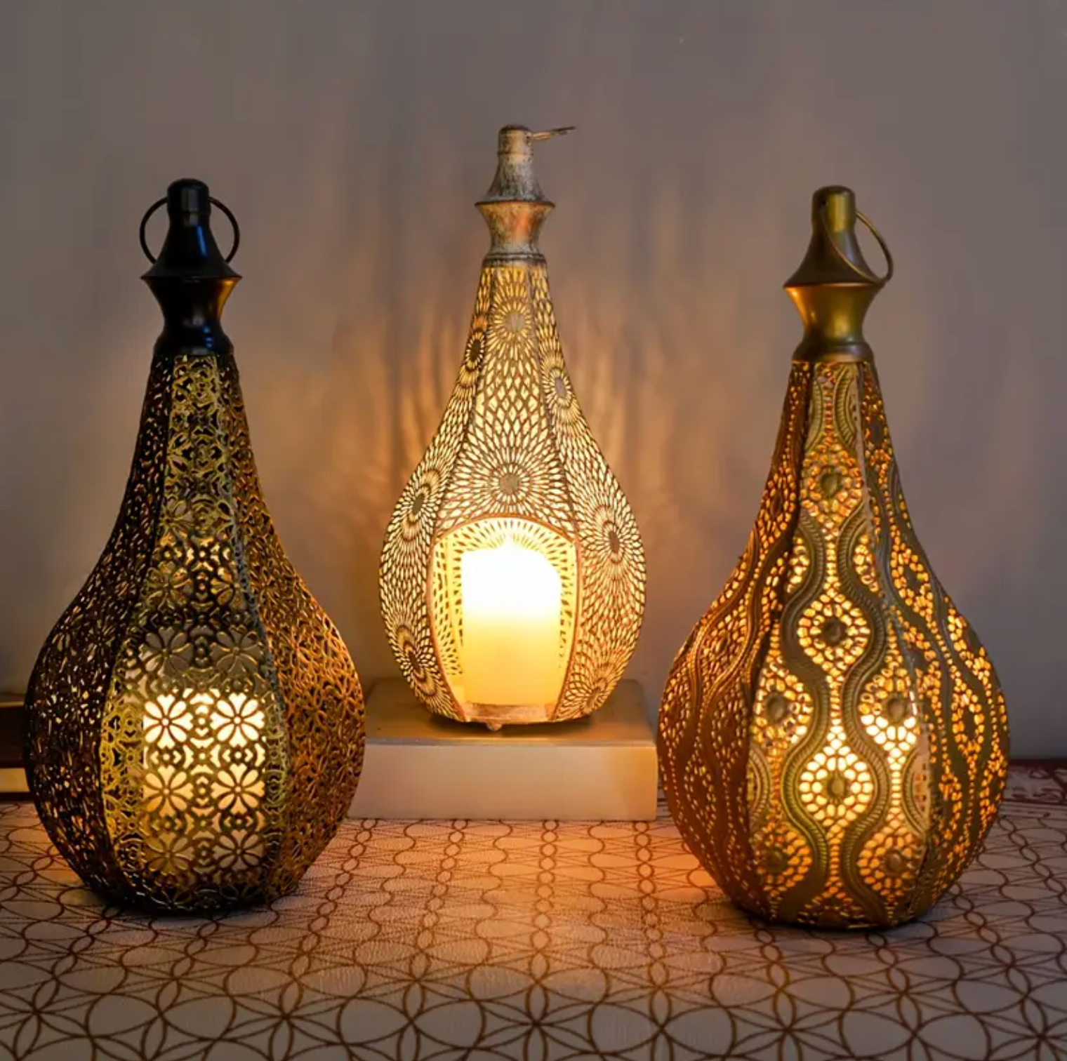 Vintage Lantern - LuminaCraft™ with Warm Glow Feature