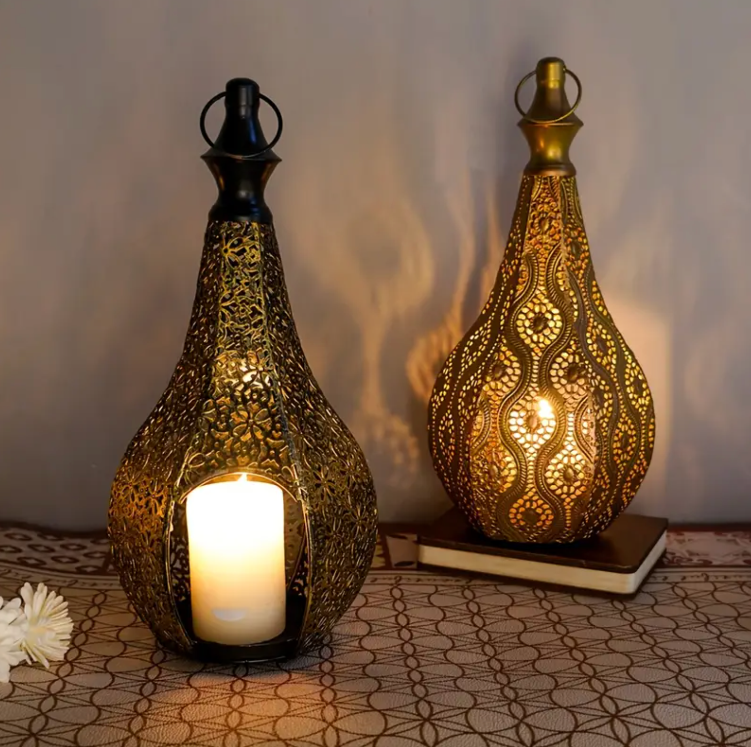 Vintage Lantern - LuminaCraft™ with Warm Glow Feature