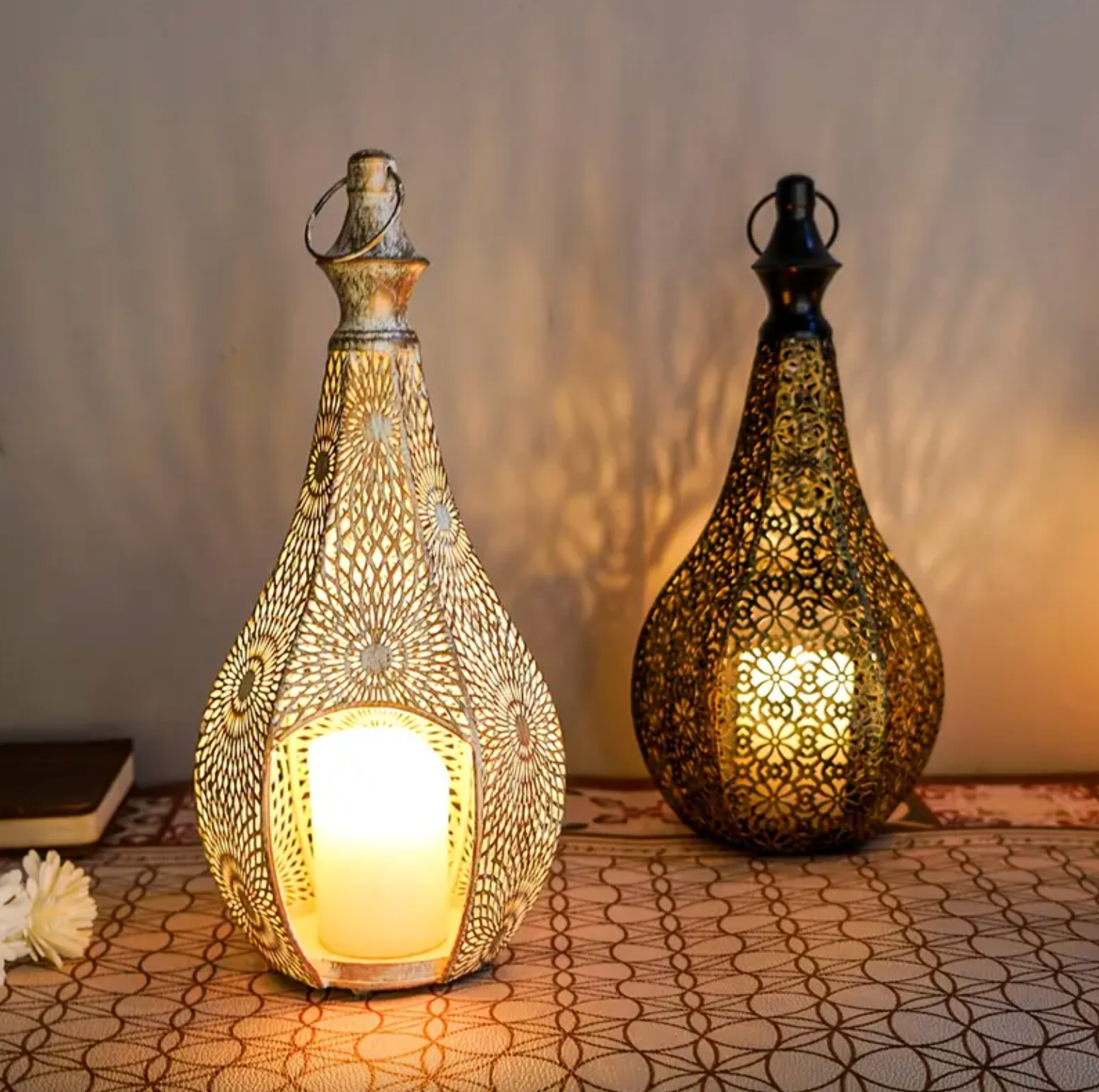 Vintage Lantern - LuminaCraft™ with Warm Glow Feature