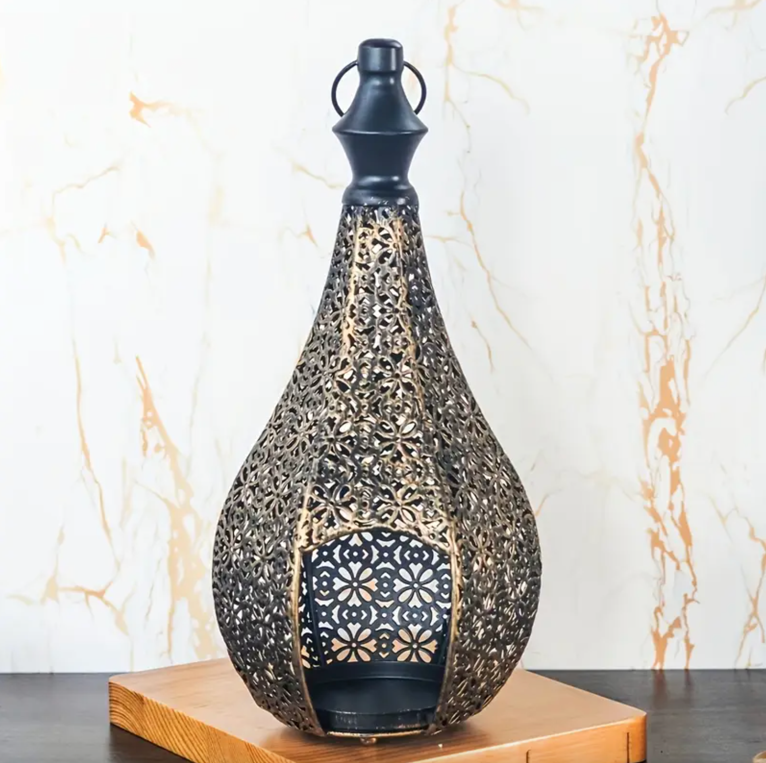 Vintage Lantern - LuminaCraft™ with Warm Glow Feature