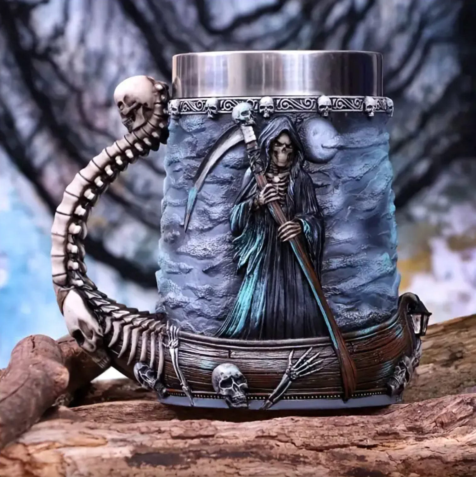 Skull Mug - DarkCraft Designs with Insulated Comfort