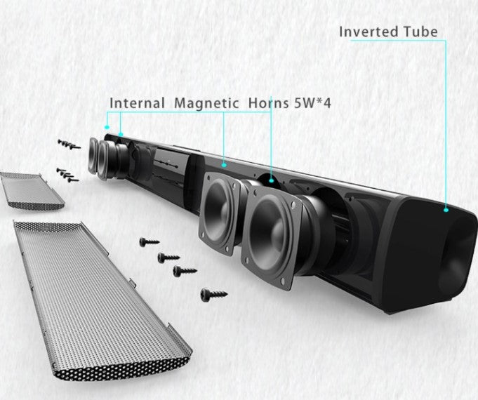 Bluetooth Soundbar Speaker System with FM & USB - SoundLux
