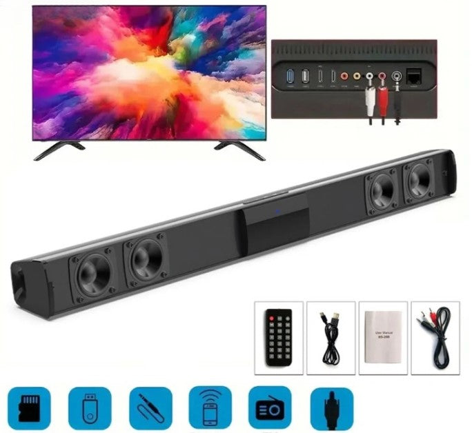 Bluetooth Soundbar Speaker System with FM & USB - SoundLux