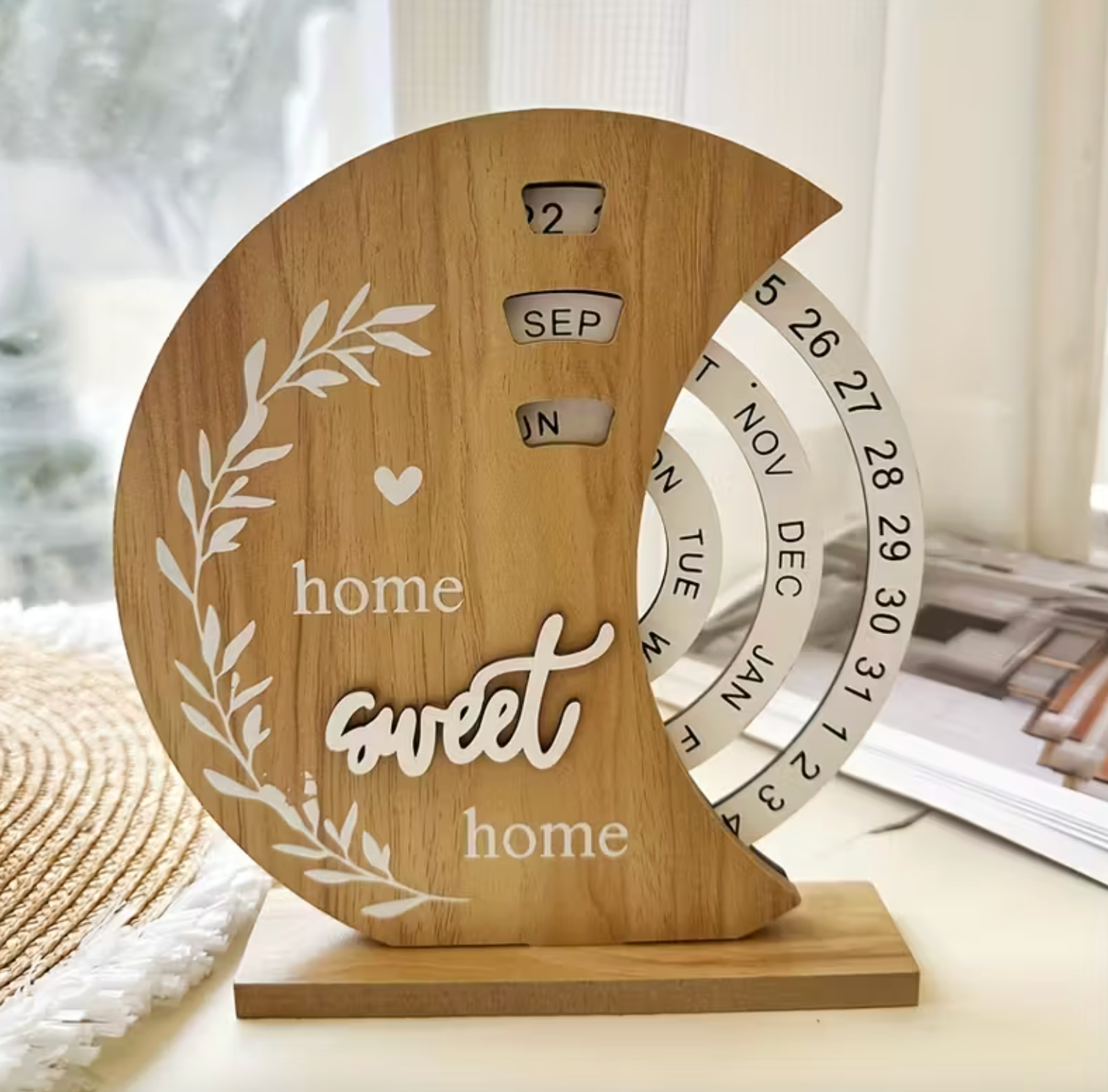 LunaWood™ Wall Calendar - Elegant Design for Home Decor