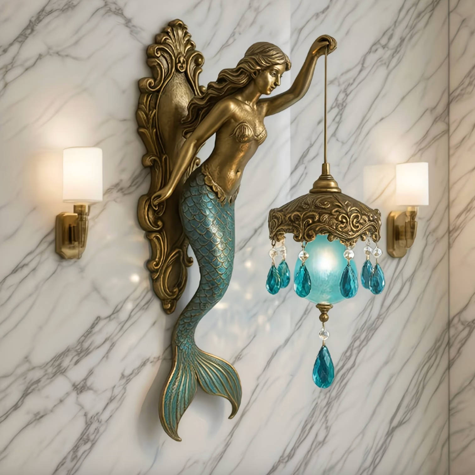 Mermaid Glow Wall Lamp - Luminara Luxe