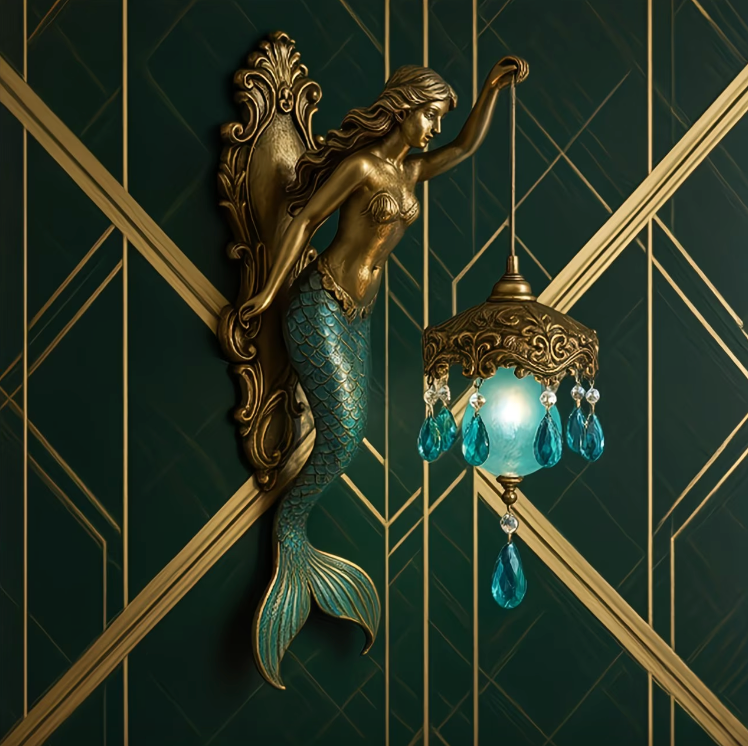 Mermaid Glow Wall Lamp - Luminara Luxe