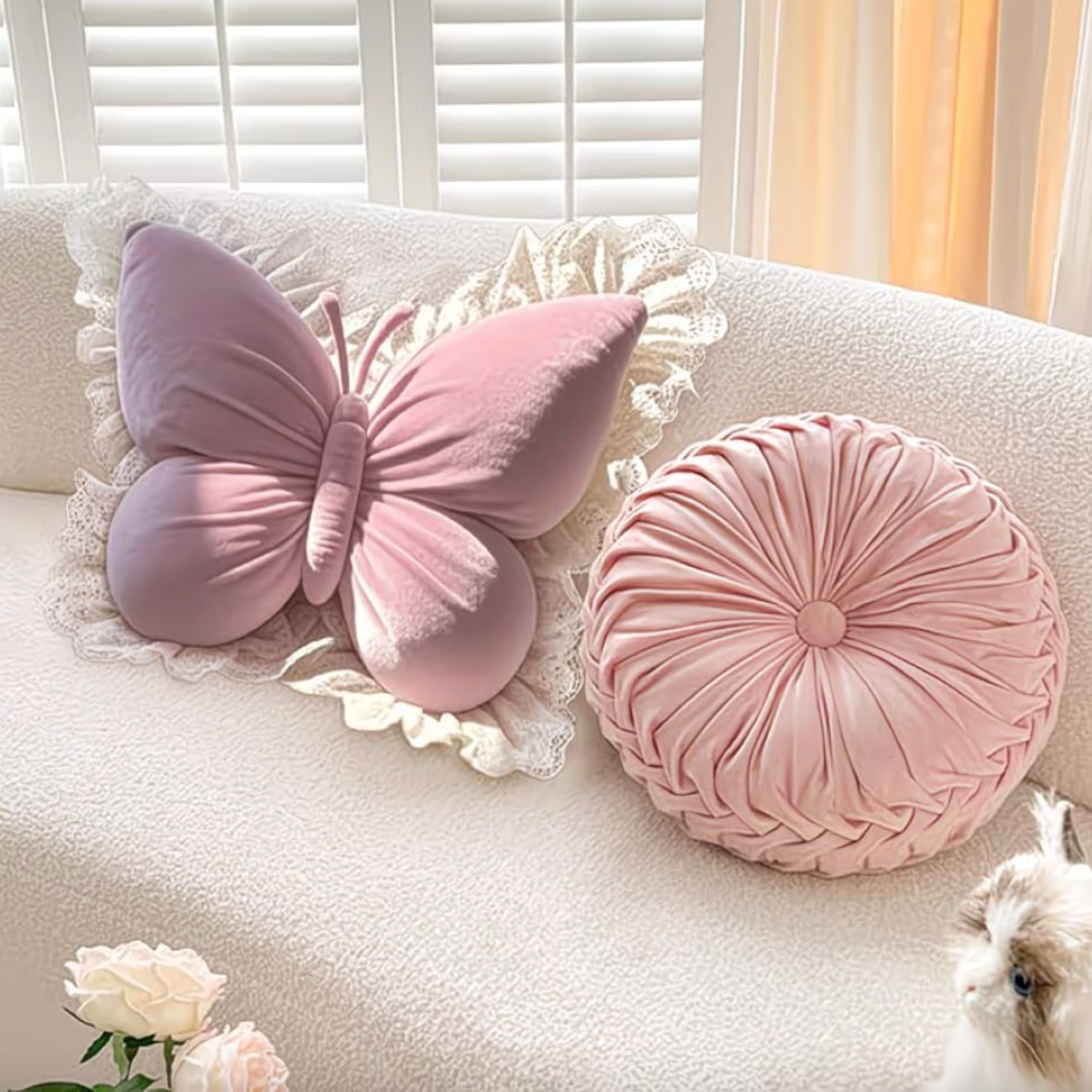 Lace Butterfly Pillow - LuxeNest™