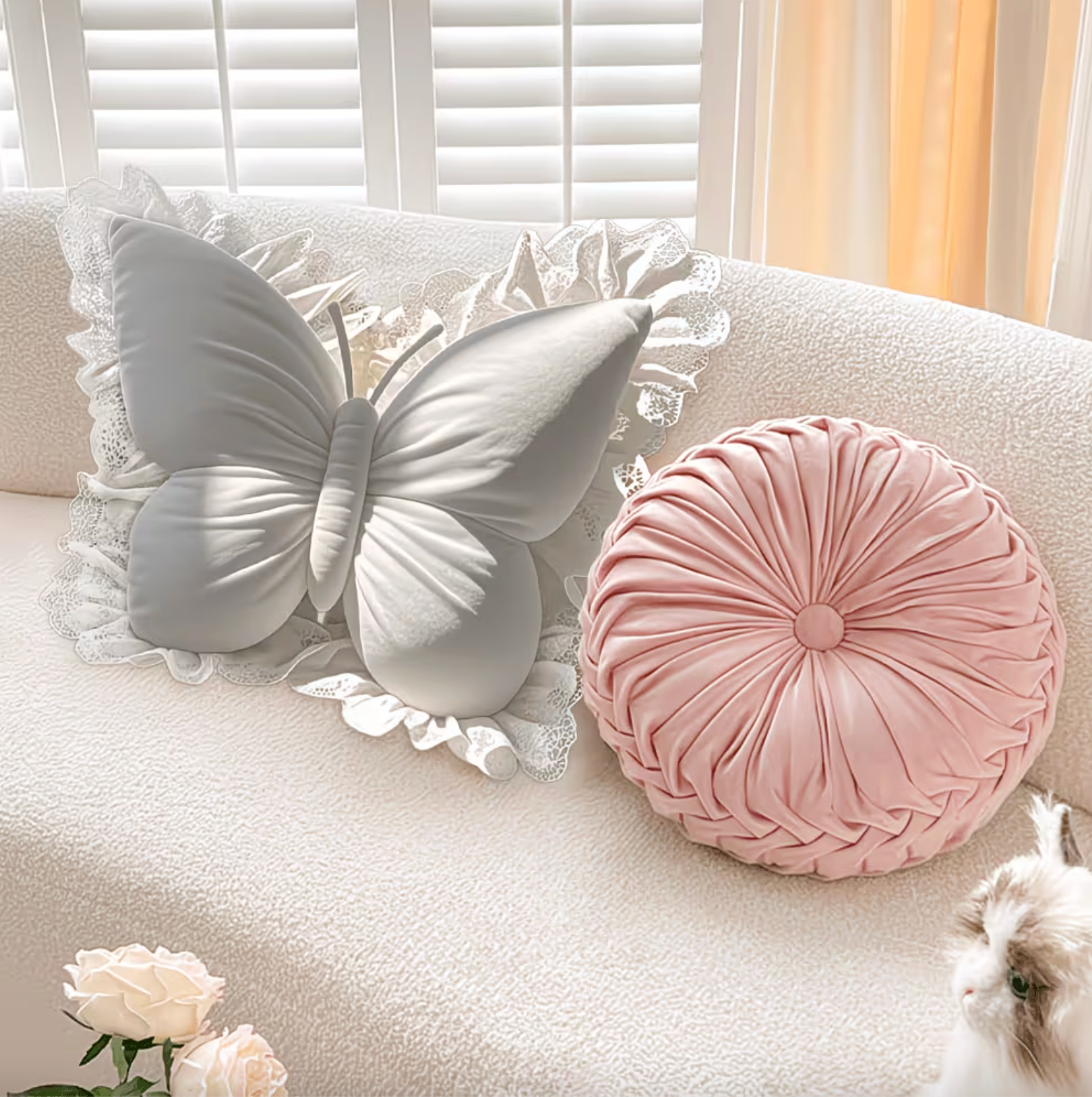 Lace Butterfly Pillow - LuxeNest™
