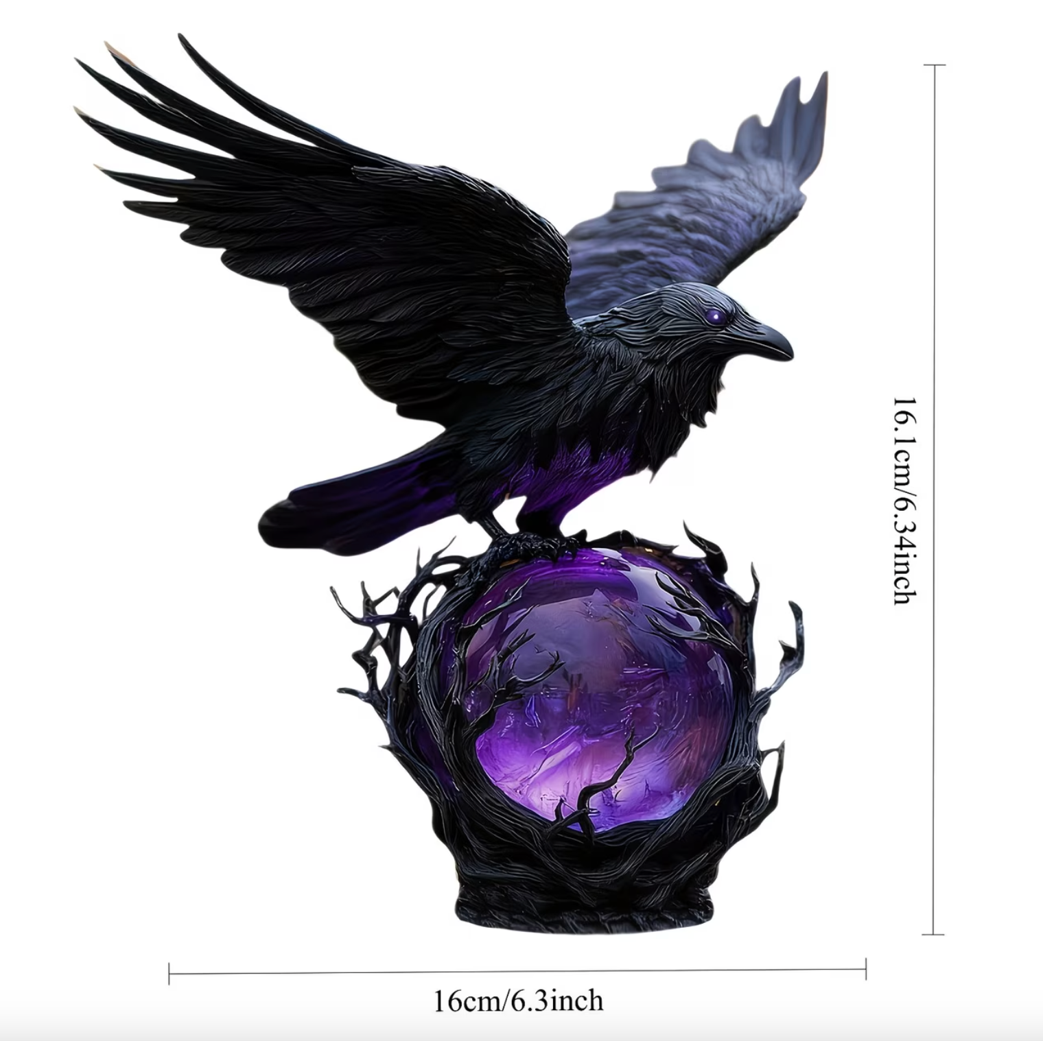 Raven Orb Lamp - Luminara Luxe with Ambient Glow