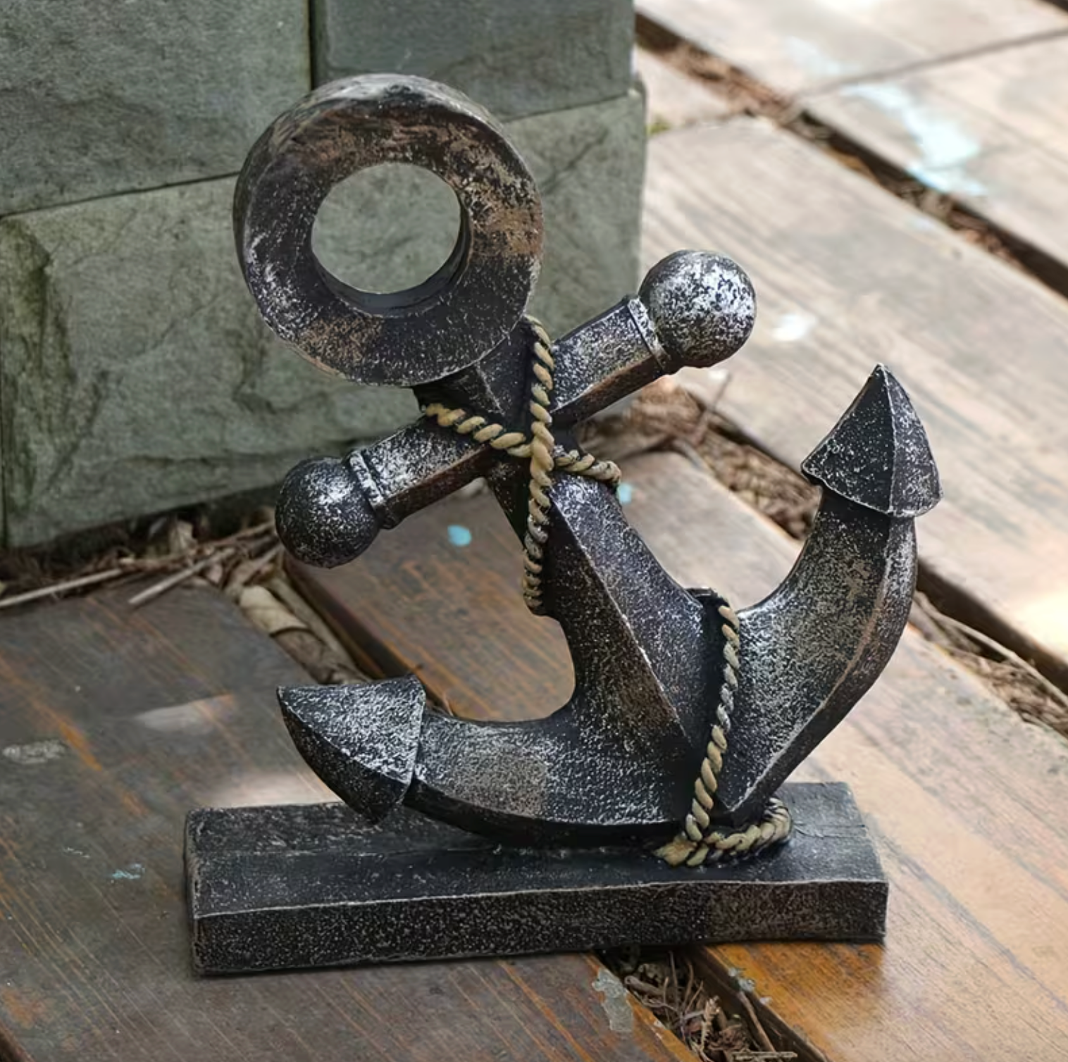Nautical Vintage Anchor Ornament - Oceanic Treasures