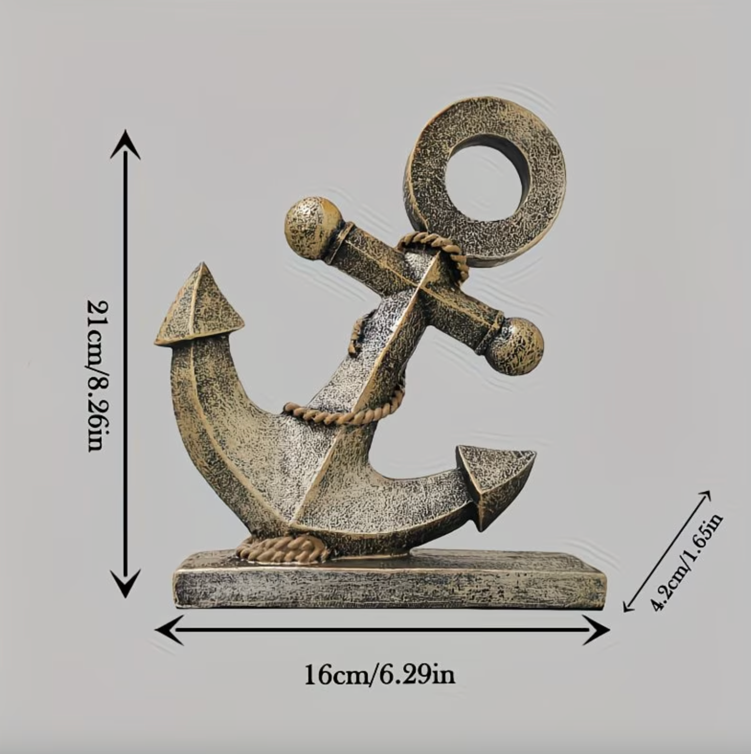 Nautical Vintage Anchor Ornament - Oceanic Treasures