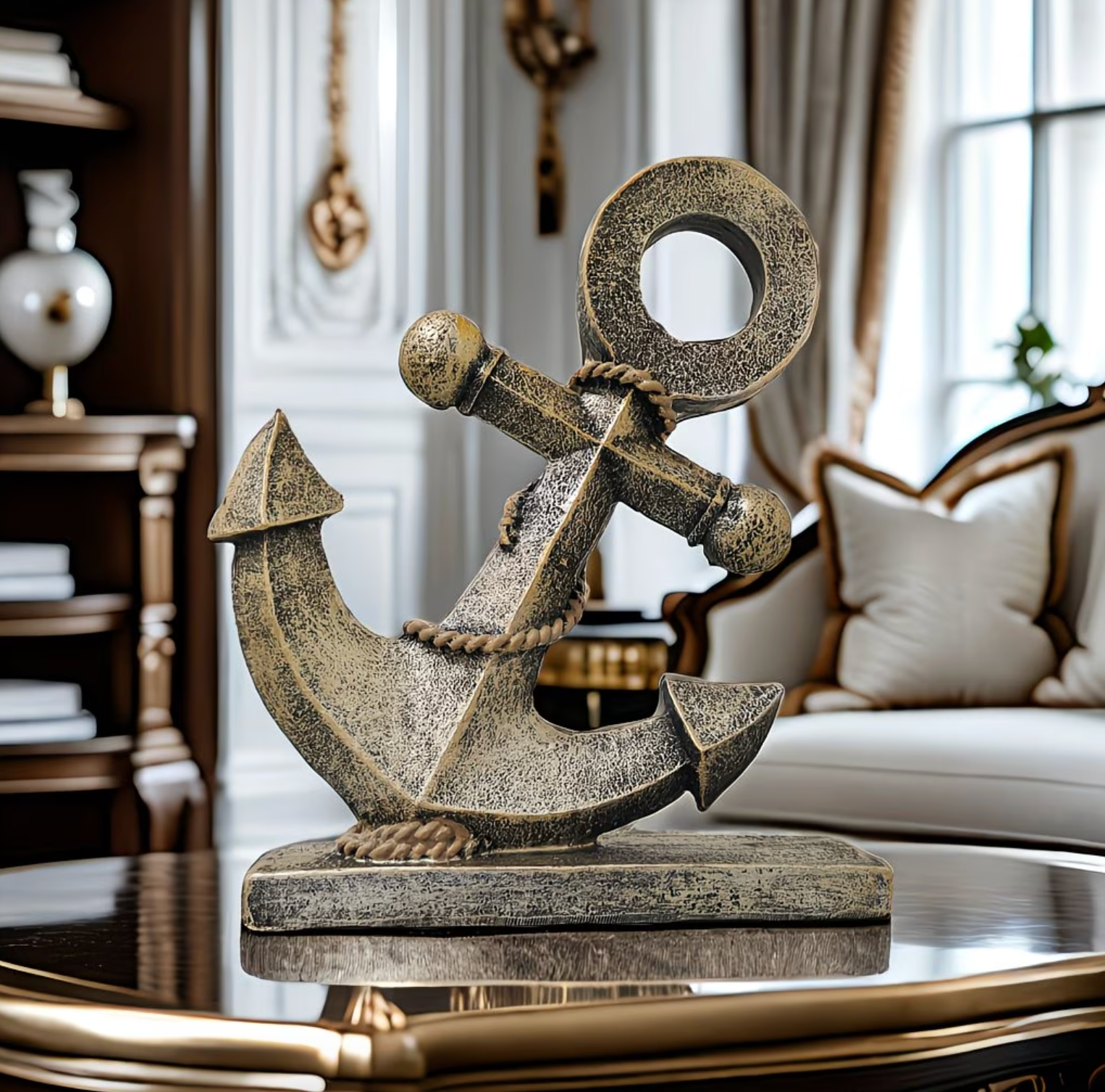 Nautical Vintage Anchor Ornament - Oceanic Treasures
