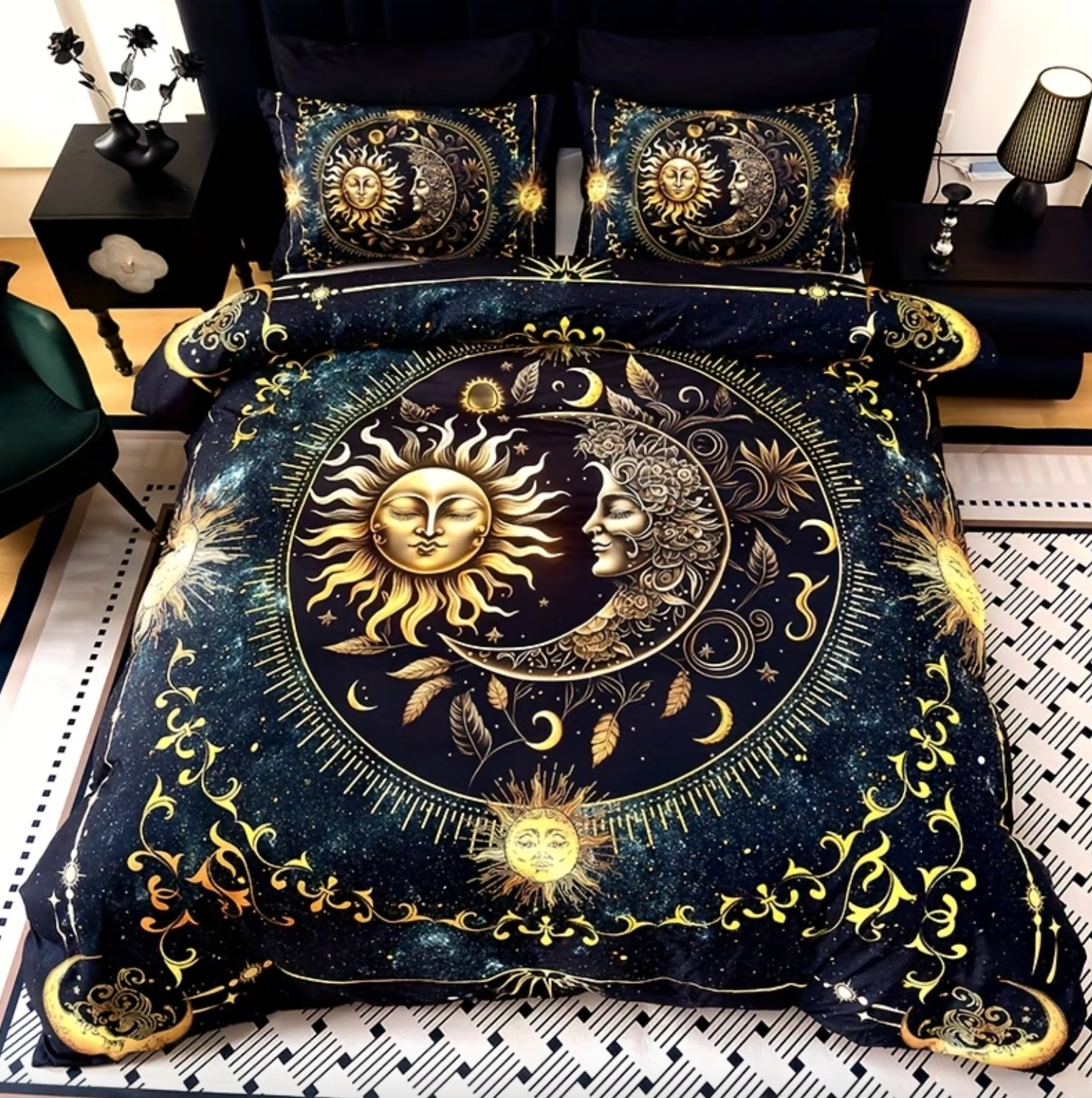 Celestial Dreams Duvet Set - Celestara™ with Starry Design
