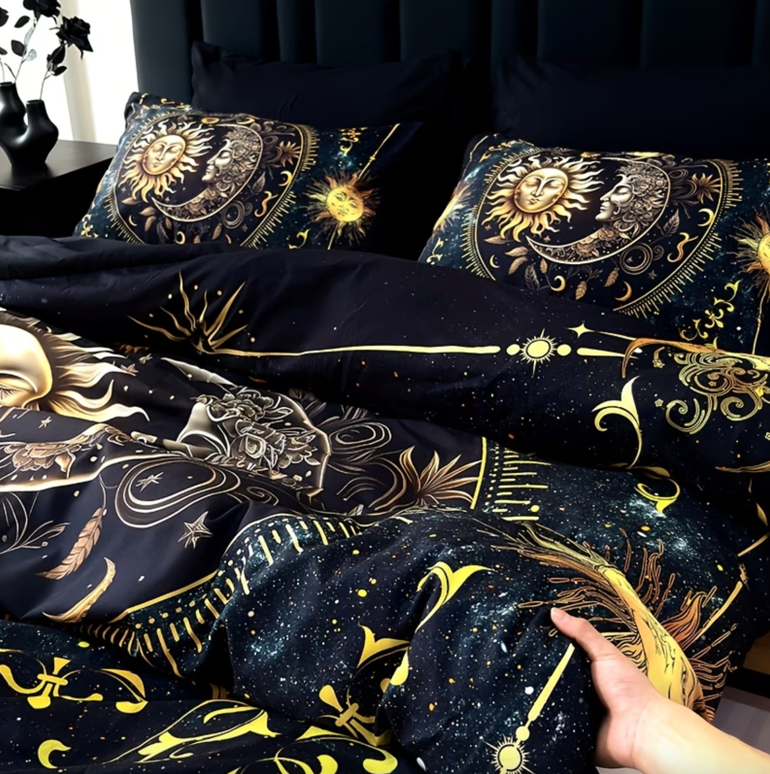 Celestial Dreams Duvet Set - Celestara™ with Starry Design