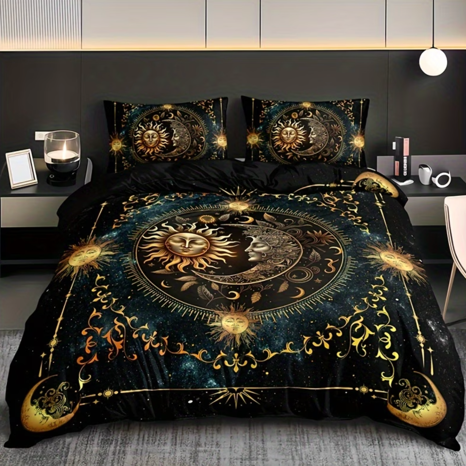 Celestial Dreams Duvet Set - Celestara™ with Starry Design