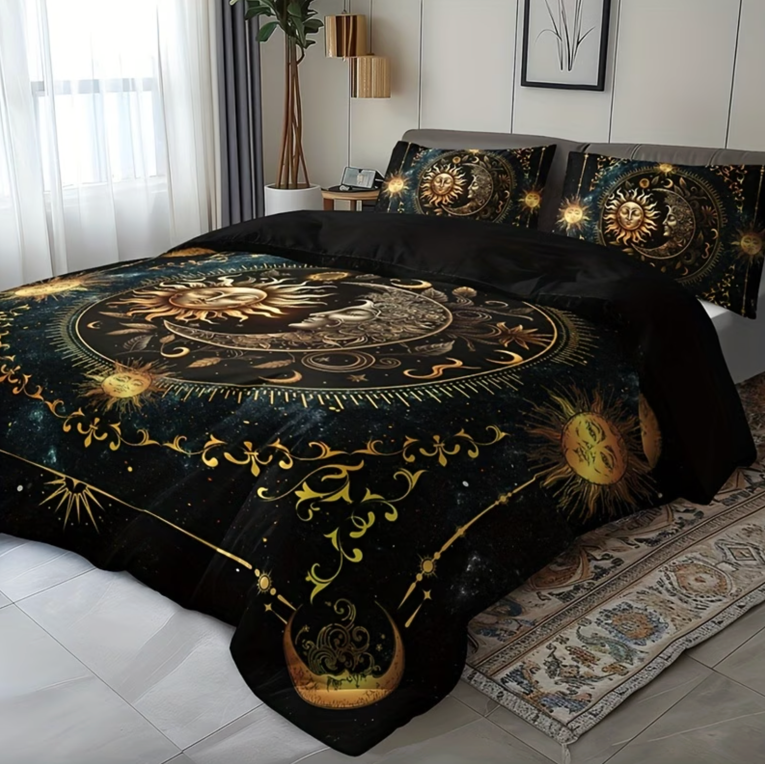 Celestial Dreams Duvet Set - Celestara™ with Starry Design