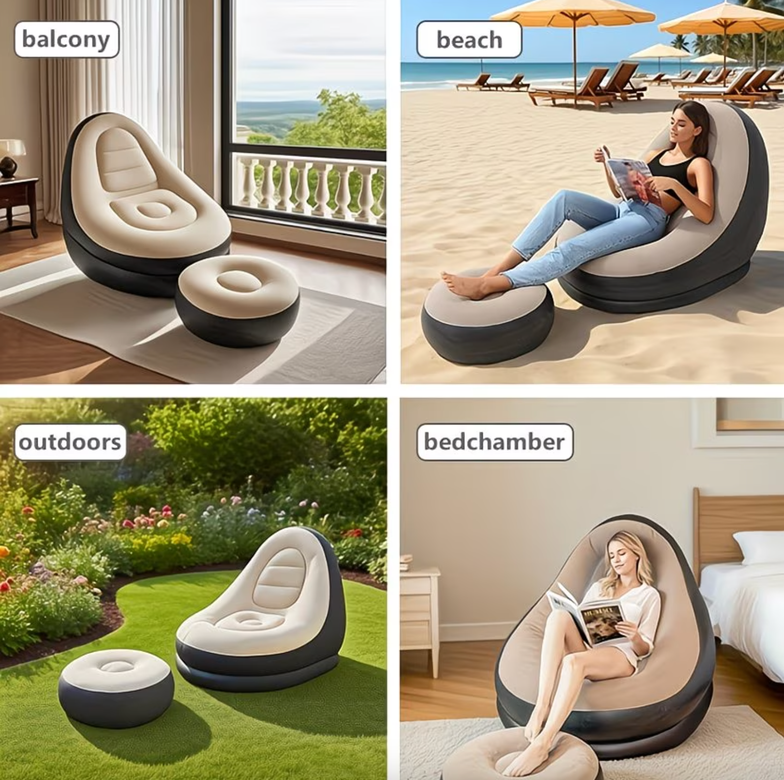Inflatable Lounge Chair - LuxeAir™ with Easy Setup