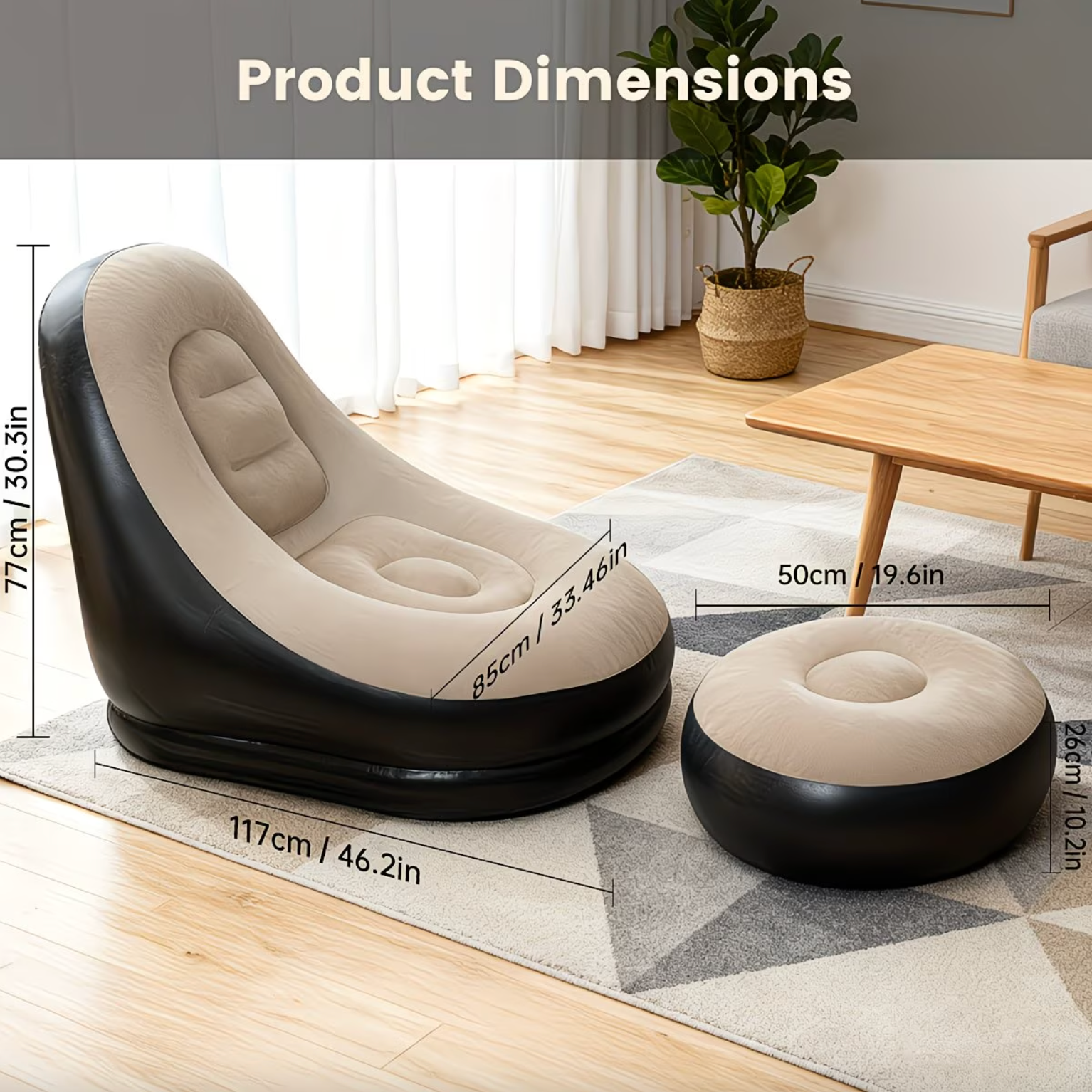 Inflatable Lounge Chair - LuxeAir™ with Easy Setup