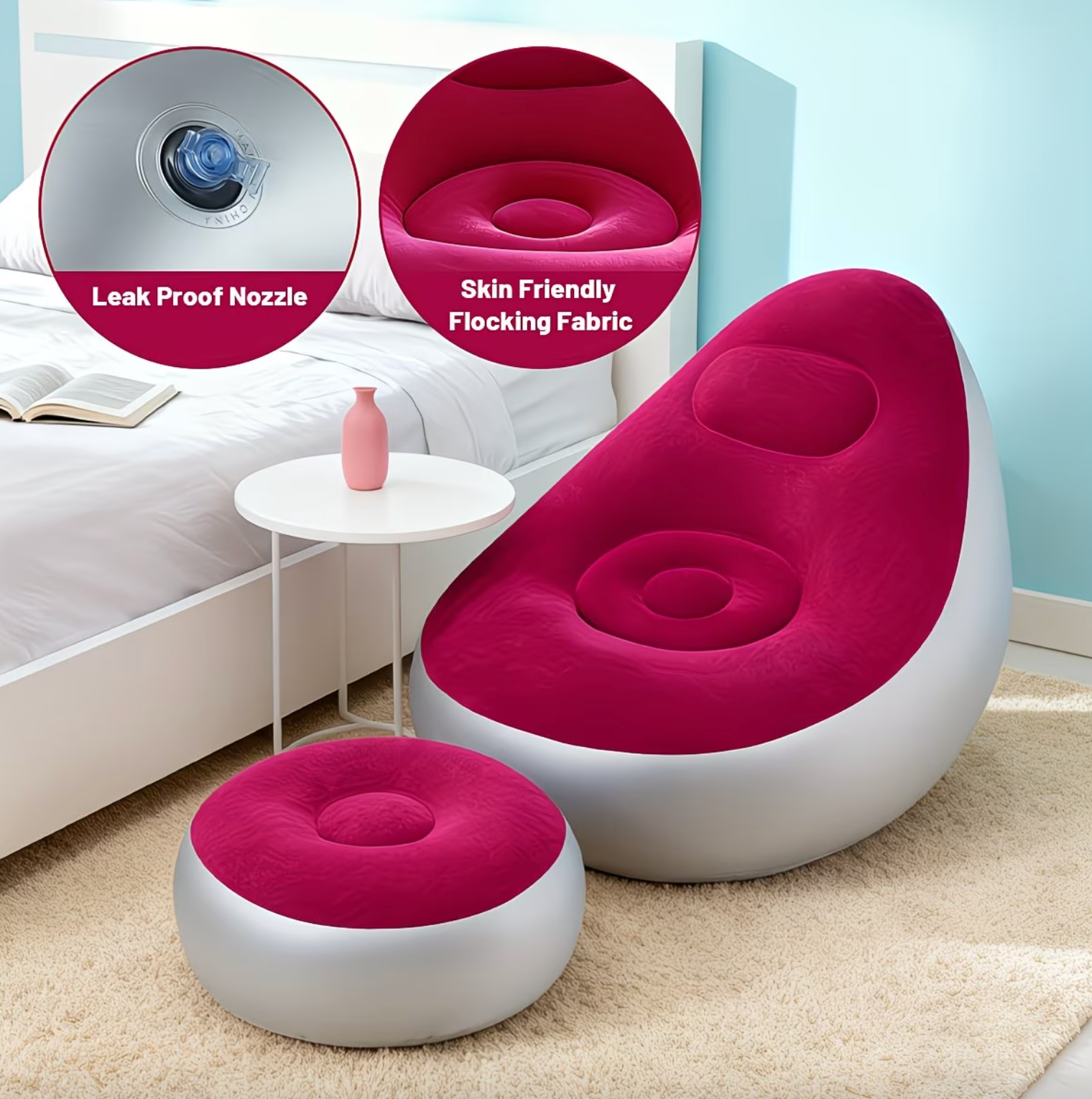 Inflatable Lounge Chair - LuxeAir™ with Easy Setup