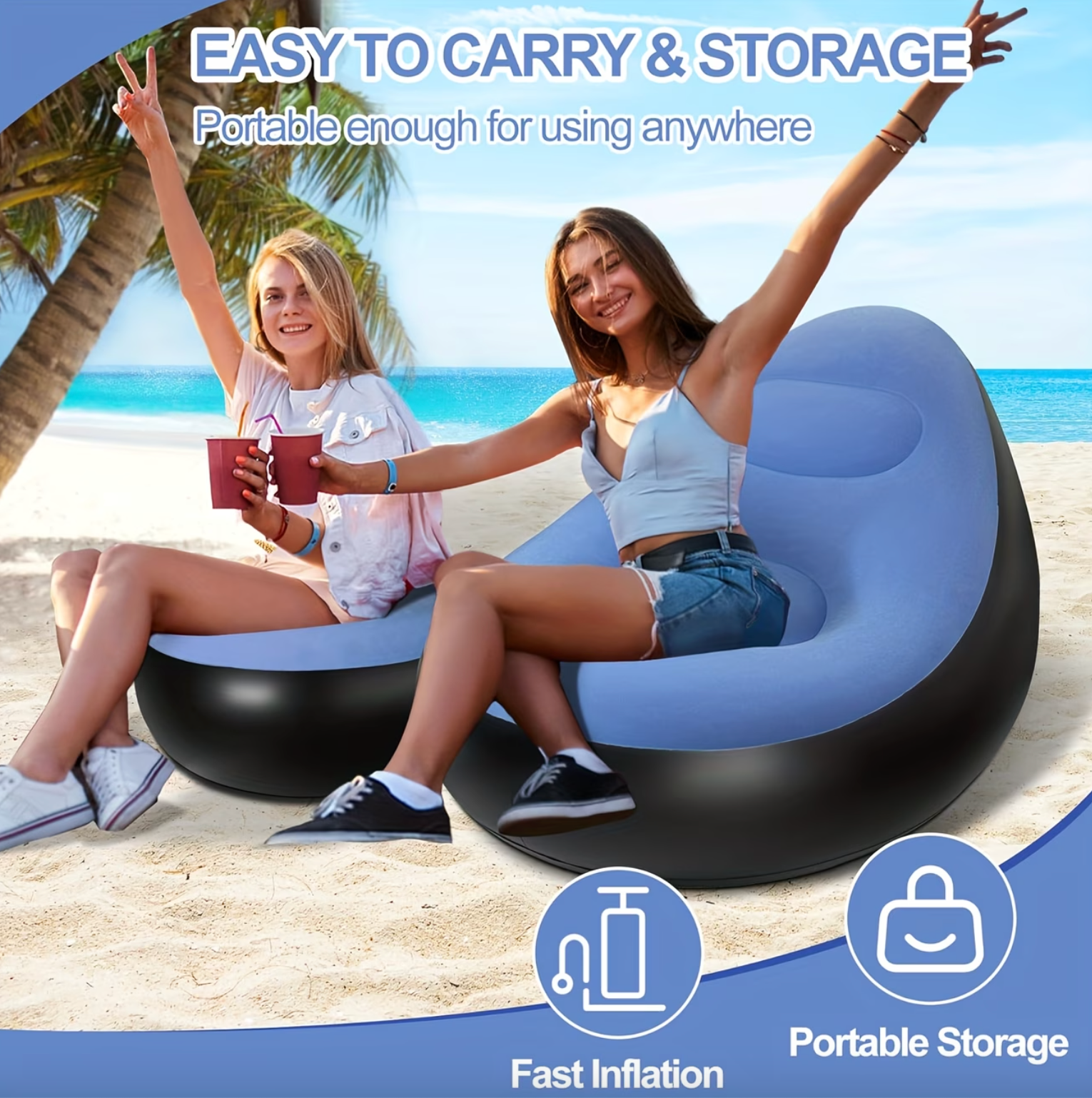 Inflatable Lounge Chair - LuxeAir™ with Easy Setup